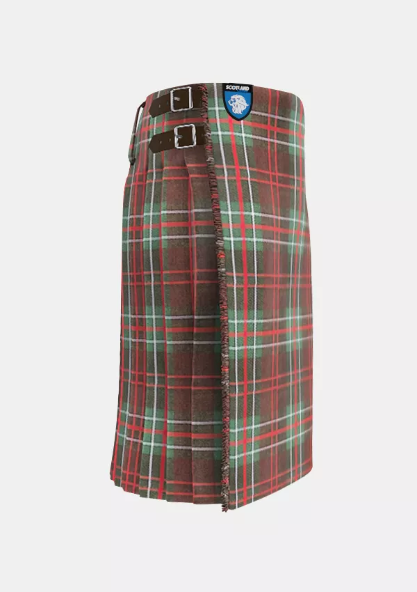 Traditional_Clan_McDermott_Tartan_kilt_right_image_with_pleated_design_and_adjustable_buckles_for_men