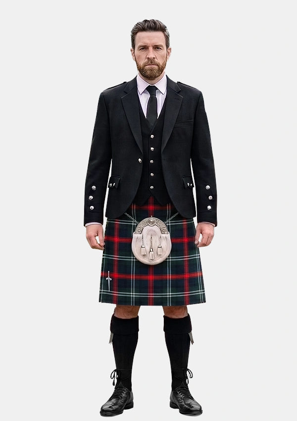 Traditional_Clan_Sutherland_Tartan_Kilt_and_Argyle_Jacket_Kilt_Outfits_front_image