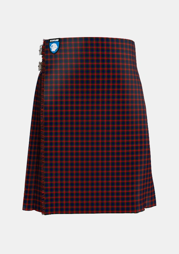 Traditional_Clark_Red_1_Tartan_329_kilt_front_image_with_pleated_design_and_adjustable_buckles_for_men