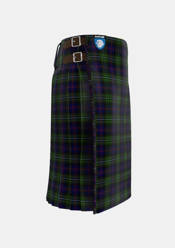 Traditional_Clark_of_Ulva_Tartan_246_kilt_right_image_with_pleated_design_and_adjustable_buckles_for_men