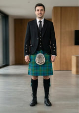 Traditional_Clark_tartan_Kilt_and_Argyle_Jacket_Kilt_Outfit_front_image