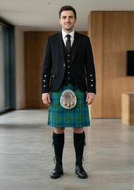 Traditional_Clark_tartan_Kilt_and_Argyle_Jacket_Kilt_Outfit_front_image