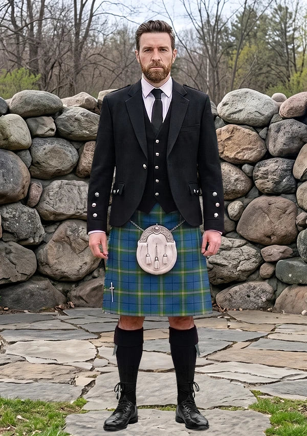 Traditional_Cleland_Tartan_6639_Kilt_and_Argyle_Jacket_Kilt_Outfit_front_image