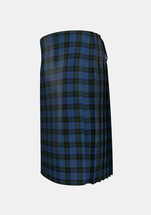 Traditional_Clergy_Green_lines_1_Tartan_112_kilt_left_image_with_pleated_design_and_adjustable_buckles_for_men