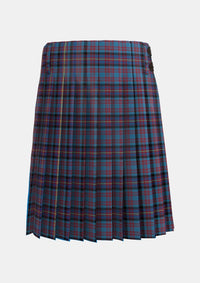 Traditional_Cochrane_Azure_Tartan_485_kilt_back_image_with_pleated_design_and_adjustable_buckles_for_men