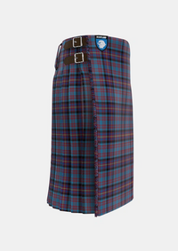 Traditional_Cochrane_Azure_Tartan_485_kilt_right_image_with_pleated_design_and_adjustable_buckles_for_men