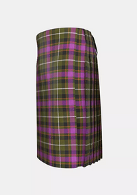 Traditional_Coffield_Limesand_Tartan_kilt_left_image_with_pleated_design_and_adjustable_buckles_for_men