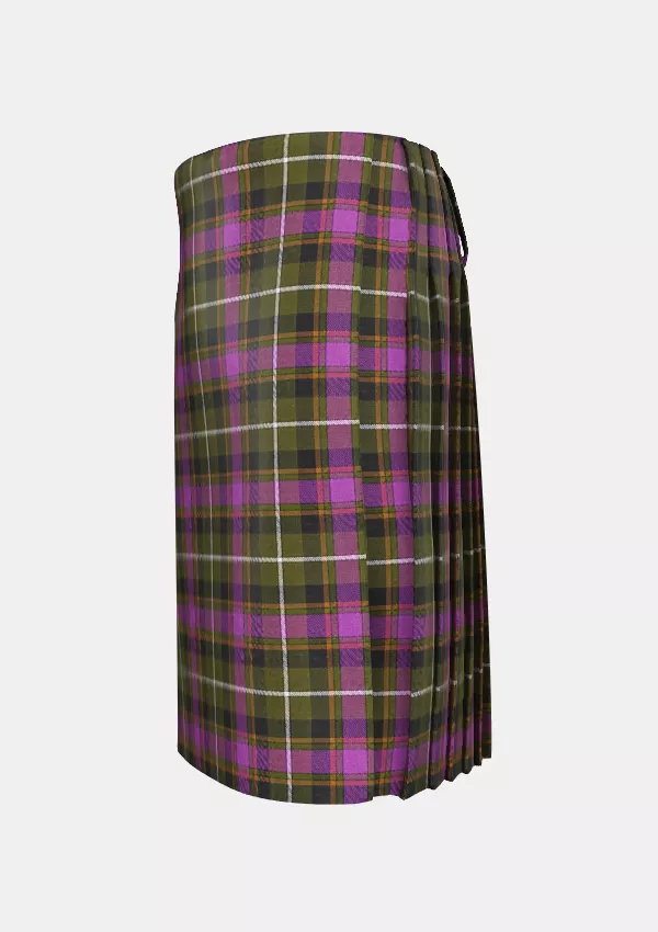 Traditional_Coffield_Limesand_Tartan_kilt_left_image_with_pleated_design_and_adjustable_buckles_for_men