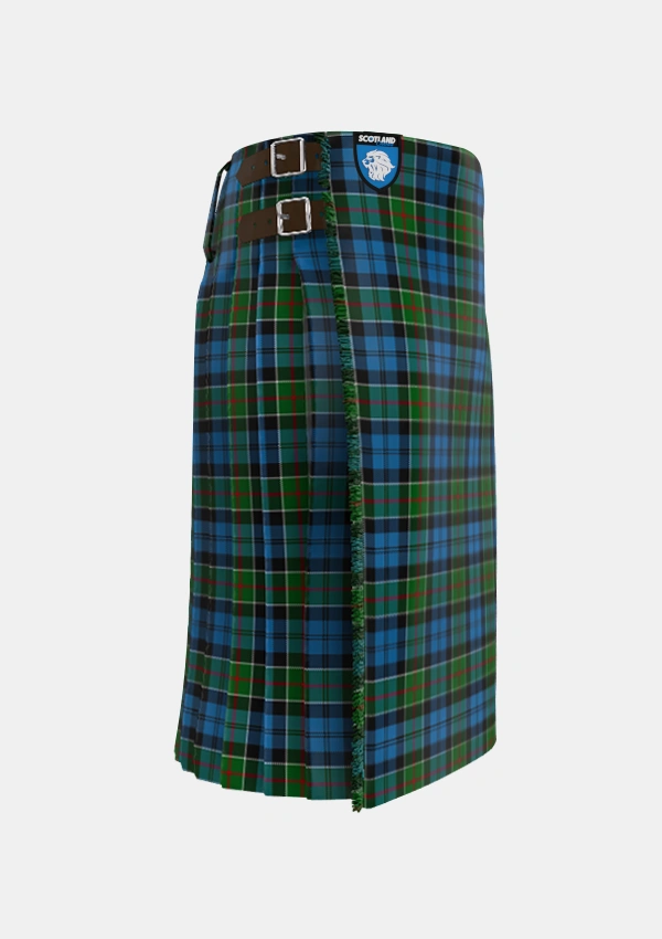 Traditional_Colquhoun_2_Tartan_274_kilt_right_image_with_pleated_design_and_adjustable_buckles_for_men