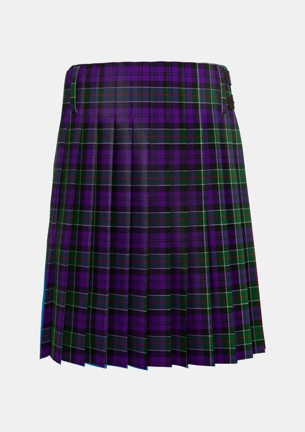 Traditional_Colquhoun_3_Tartan_275_kilt_back_image_with_pleated_design_and_adjustable_buckles_for_men