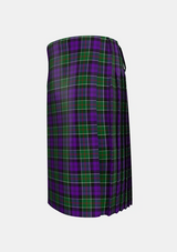 Traditional_Colquhoun_3_Tartan_275_kilt_left_image_with_pleated_design_and_adjustable_buckles_for_men