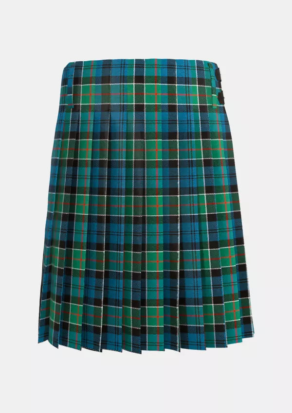 Traditional_Colquhoun_Ancient_Tartan_kilt_back_image_with_pleated_design_and_adjustable_buckles_for_men