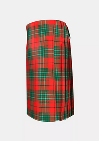 Traditional_Comyn_Ancient_Tartan_kilt_left_image_with_pleated_design_and_adjustable_buckles_for_men