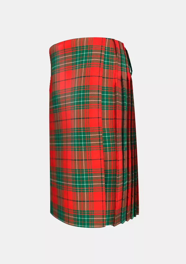 Traditional_Comyn_Ancient_Tartan_kilt_left_image_with_pleated_design_and_adjustable_buckles_for_men