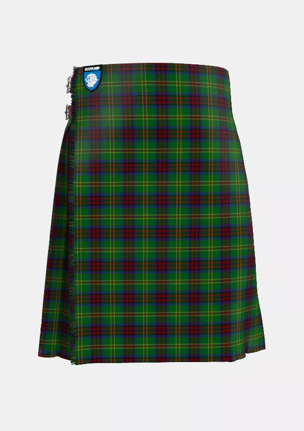 Traditional_Connolly_Hunting_Tartan_kilt_front_image_with_pleated_design_and_adjustable_buckles_for_men