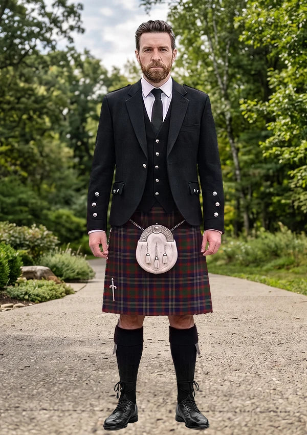 Traditional_Cork_County_Tartan_2253_Kilt_and_Argyle_Jacket_Kilt_Outfit_front_image