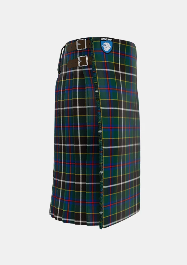 Traditional_Cornish_Hunting_tartan_right_image_with_pleated_design_and_adjustable_buckles_for_men