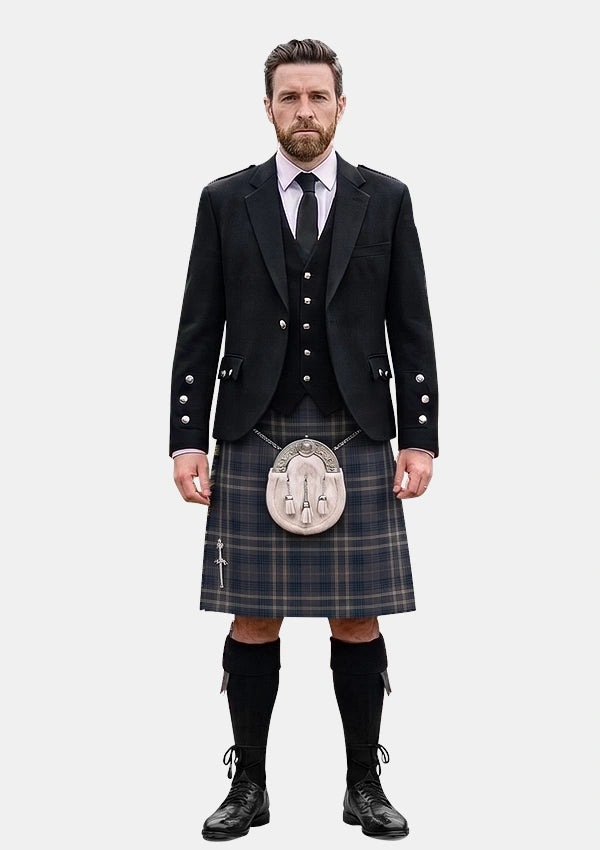 Traditional_County_Fermanagh_Tartan_Kilt_and_Argyle_Jacket_Kilt_Outfits_front_image
