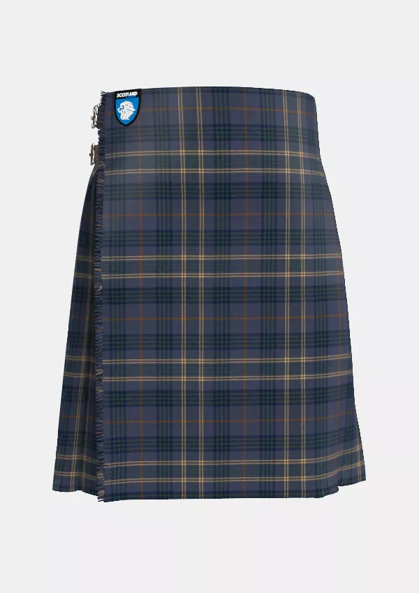 Traditional_County_Fermanagh_Tartan_kilt_front_image_with_pleated_design_and_adjustable_buckles_for_men
