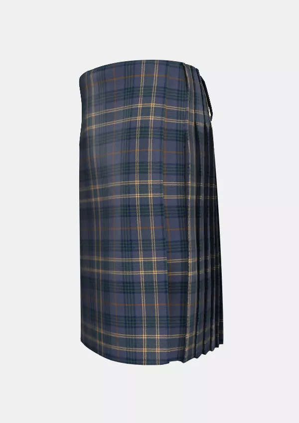 Traditional_County_Fermanagh_Tartan_kilt_left_image_with_pleated_design_and_adjustable_buckles_for_men