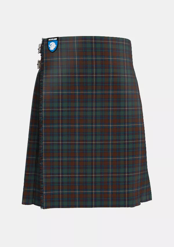 Traditional_County_Kerry_Tartan_kilt_front_image_with_pleated_design_and_adjustable_buckles_for_men