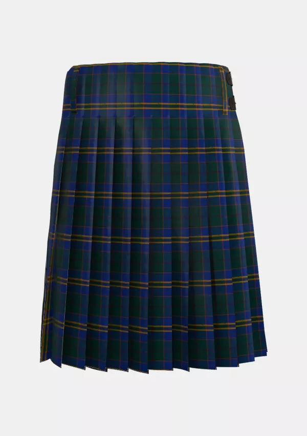 Traditional_County_Kilkenny_Tartan_kilt_back_image_with_pleated_design_and_adjustable_buckles_for_men