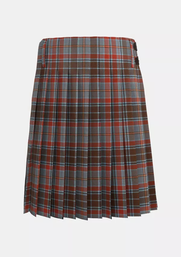 Traditional_County_Leitrim_Tartan_kilt_back_image_with_pleated_design_and_adjustable_buckles_for_men