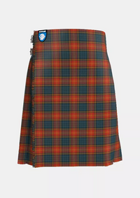 Traditional_County_Roscommon_Tartan_kilt_front_image_with_pleated_design_and_adjustable_buckles_for_men