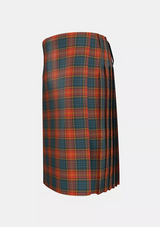 Traditional_County_Roscommon_Tartan_kilt_left_image_with_pleated_design_and_adjustable_buckles_for_men
