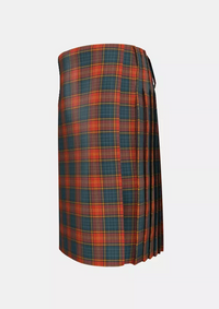 Traditional_County_Roscommon_Tartan_kilt_left_image_with_pleated_design_and_adjustable_buckles_for_men