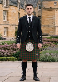 Traditional_Creek_Indian_Nation_Tartan_Kilt_and_Argyle_Jacket_Kilt_Outfit_front_image