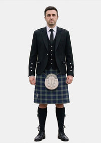 Traditional_Crombie_House_Check_Tartan_2302_Kilt_and_Argyle_Jacket_Kilt_Outfits_front_image