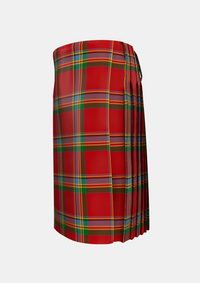 Traditional_Crubin_Plaid_MacPherson_Tartan_3854_kilt_left_image_with_pleated_design_and_adjustable_buckles_for_men