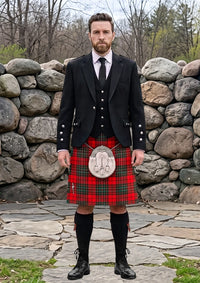 Traditional_Cumming_Red_Modern_Tartan_Kilt_and_Argyle_Jacket_Kilt_Outfit_front_image