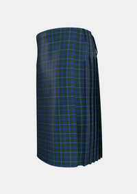 Traditional_Dalmeny_Tartan_289_kilt_left_image_with_pleated_design_and_adjustable_buckles_for_men