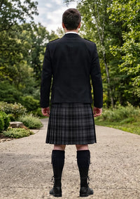 Traditional_Dark_Grey_Highlander_Tartan_Kilt_and_Argyle_Jacket_Kilt_Outfit_back_image