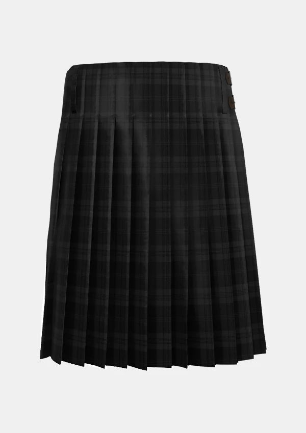 Traditional_Dark_Island_Tartan_kilt_5832_back_image_with_pleated_design_and_adjustable_buckles_for_men