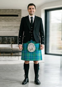 Traditional_Dauglas_Axcient_Tartan_Kilt_and_Argyle_Jacket_Kilt_Outfit_front_image