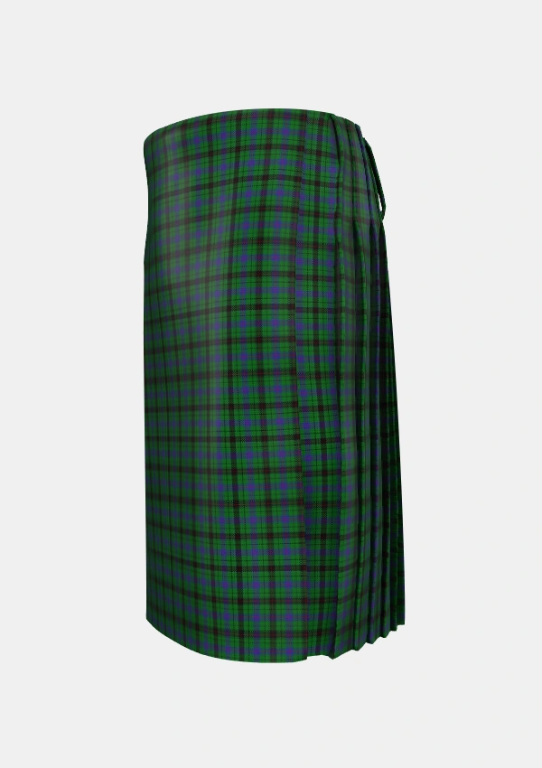 Traditional_Davidson_2_Tartan_1332_kilt_left_image_with_pleated_design_and_adjustable_buckles_for_men