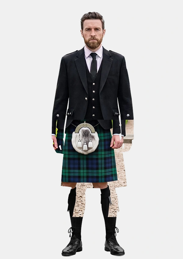 Traditional_Davidson_of_Tulloch_Dress_Tartan_Kilt_and_Argyle_Jacket_Kilt_Outfits_front_image