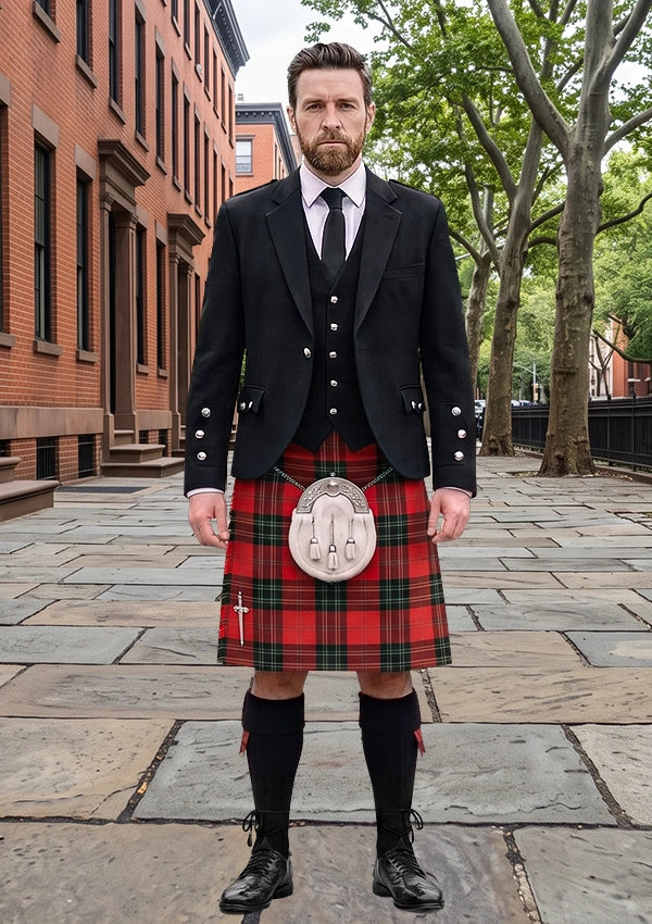Traditional_Dean_Brae_Tartan_4663_Kilt_and_Argyle_Jacket_Kilt_Outfit_front_image