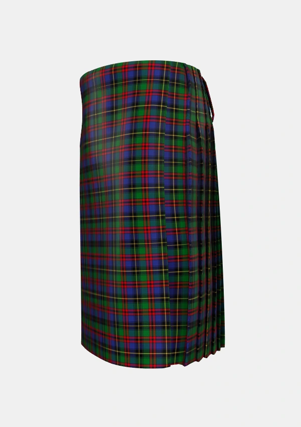 Traditional_Deas_Tartan_2153_kilt_left_image_with_pleated_design_and_adjustable_buckles_for_men