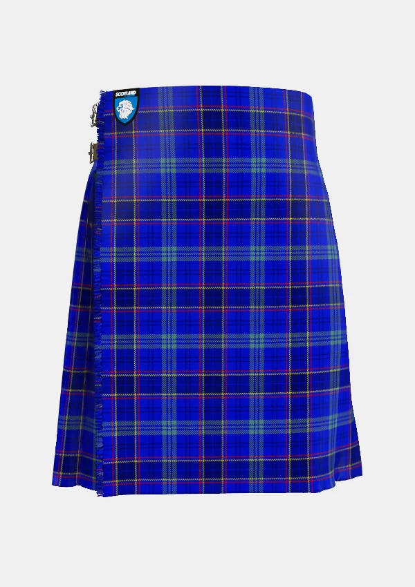 Traditional_Dempster_Tartan_2219_kilt_front_image_with_pleated_design_and_adjustable_buckles_for_men