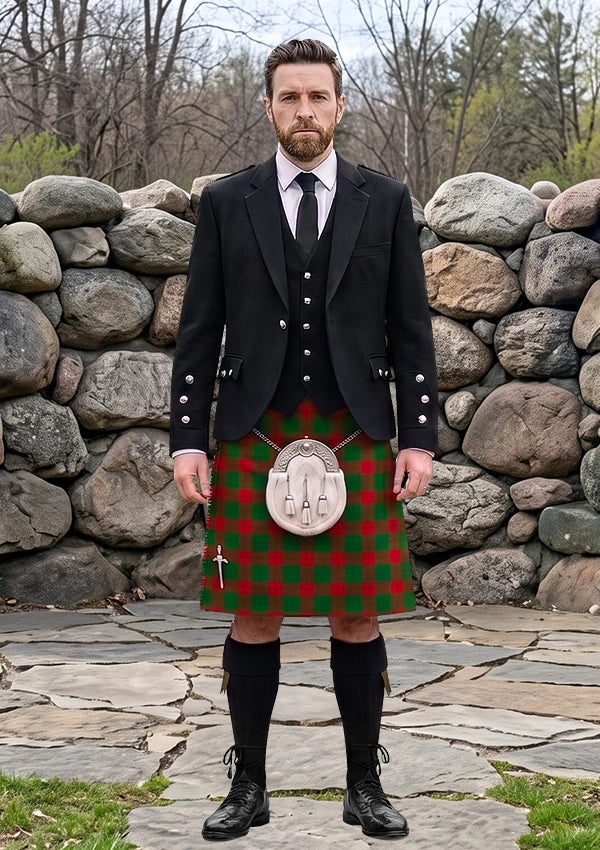 Traditional_Dewar_Tartan_3400_Kilt_and_Argyle_Jacket_Kilt_Outfit_front_image