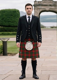 Traditional_Dickie_Tartan_4192_Kilt_and_Argyle_Jacket_Kilt_Outfit_front_image
