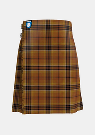Traditional_Digital_Gold_Tartan_12206_kilt_front_image_with_pleated_design_and_adjustable_buckles_for_men