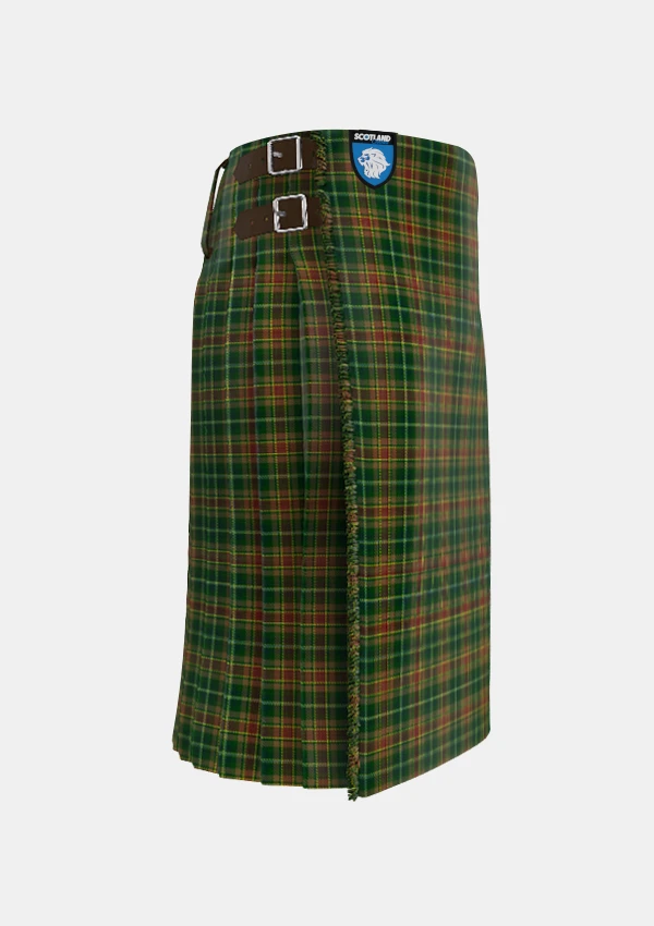 Traditional_Dixon_Clyde_Tartan_10966_kilt_right_image_with_pleated_design_and_adjustable_buckles_for_men