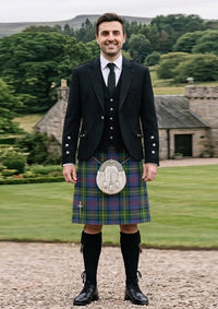 Traditional_Donegal_tartan_Kilt_and_Argyle_Jacket_Kilt_Outfit_front_image
