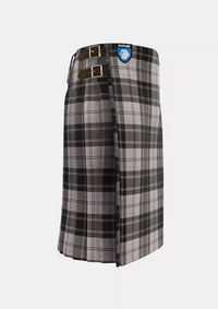 Traditional_Douglas_Gray_Tartan_kilt_right_image_with_pleated_design_and_adjustable_buckles_for_men