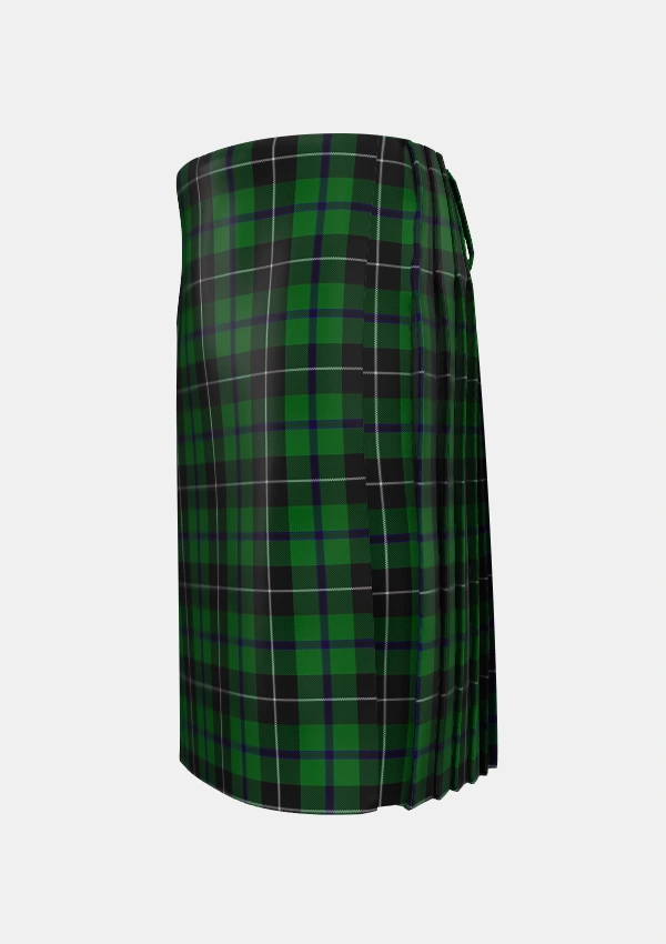 Traditional_Douglas_alternative_threadcount_Tartan_4083_kilt_left_image_with_pleated_design_and_adjustable_buckles_for_men